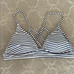 Blue/white Striped Bikini Top